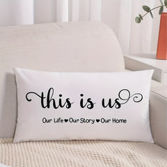 Short Plush Printed Throw Pillow Case Soft & Comfortable