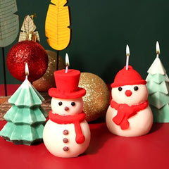 Christmas Tree Snowman Candle Mold for DIY Aromatherapy Crafts