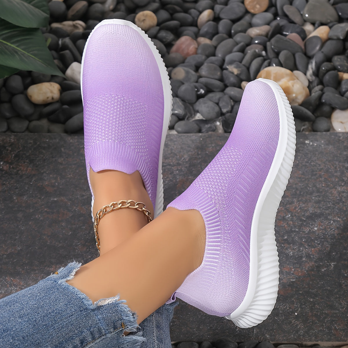 Mesh Breathable Low Top Sneakers Running Shoes Women's Footwear