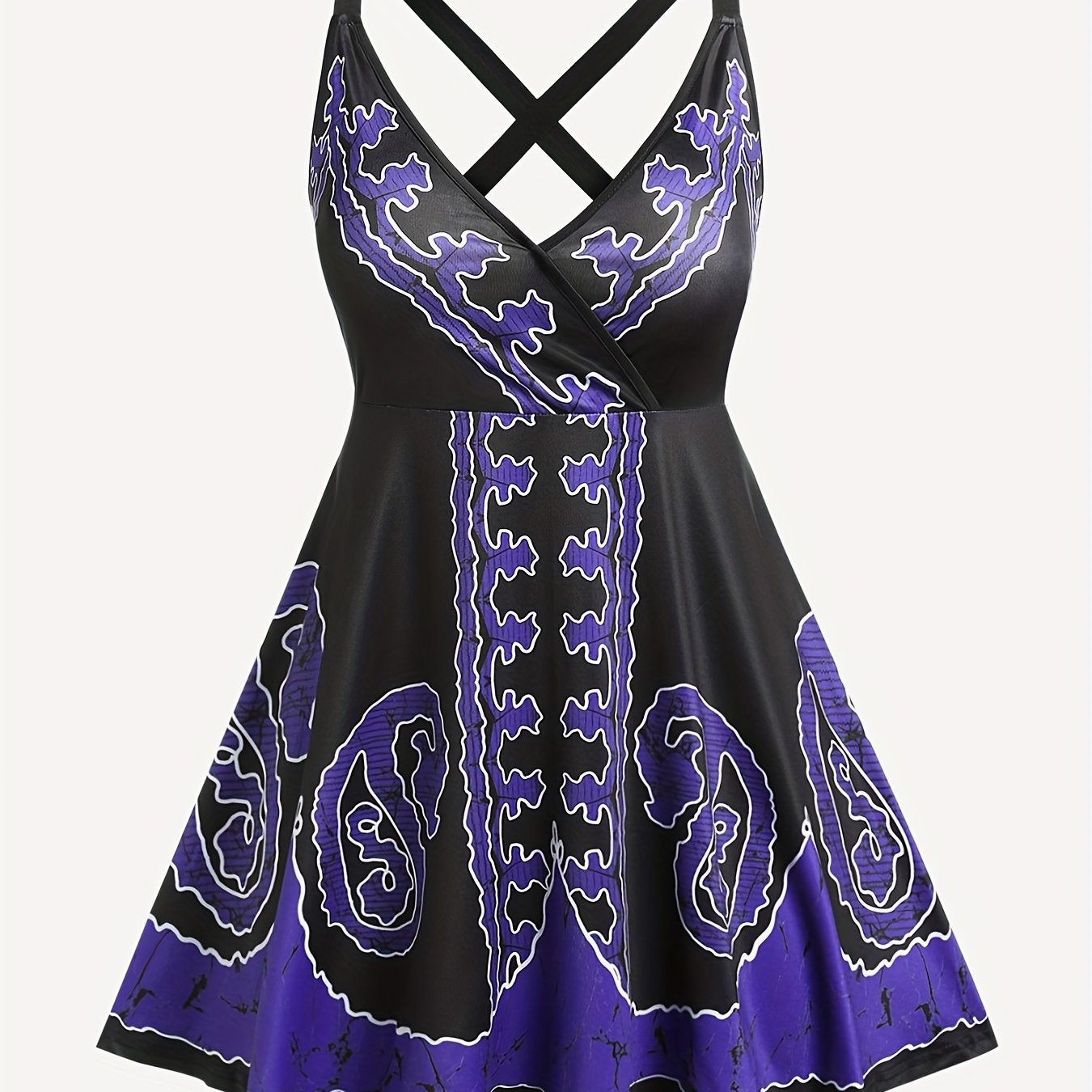Boho Tank Top Women's Plus Graphic Print V Neck High Stretch Tank Top