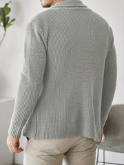Vintage Style V Neck Cardigan Men's Sweater for Fall Winter