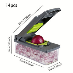 16pcs Slicer Kitchen Vegetable Cutter Dicer Shredder Set