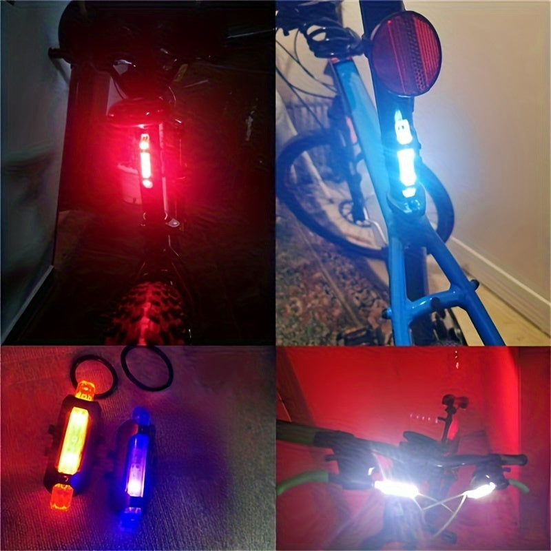 2pcs LED Rear Bike Tail Light USB Rechargeable 4 Modes Safety Bicycle Taillights