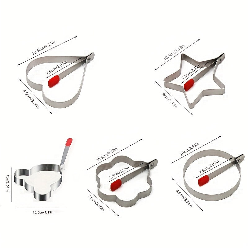 1pc Stainless Steel Omelet Set Heat Circle Type