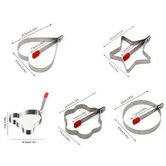 1pc Stainless Steel Omelet Set Heat Circle Type
