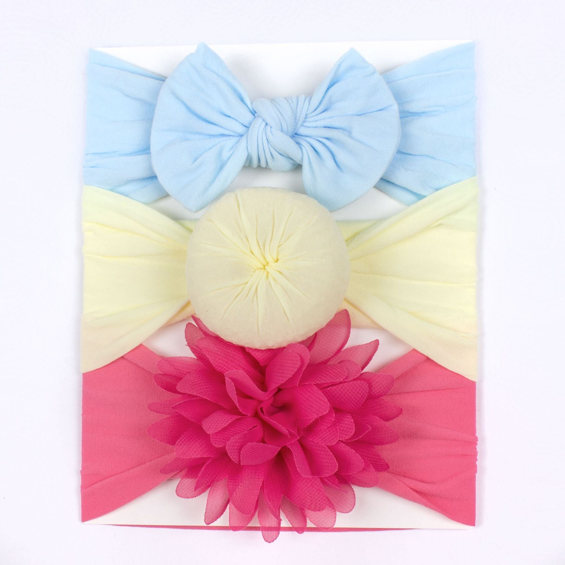 3pcs Baby Butterfly End Hair Band Soft Nylon Headband Baby Hair Accessories