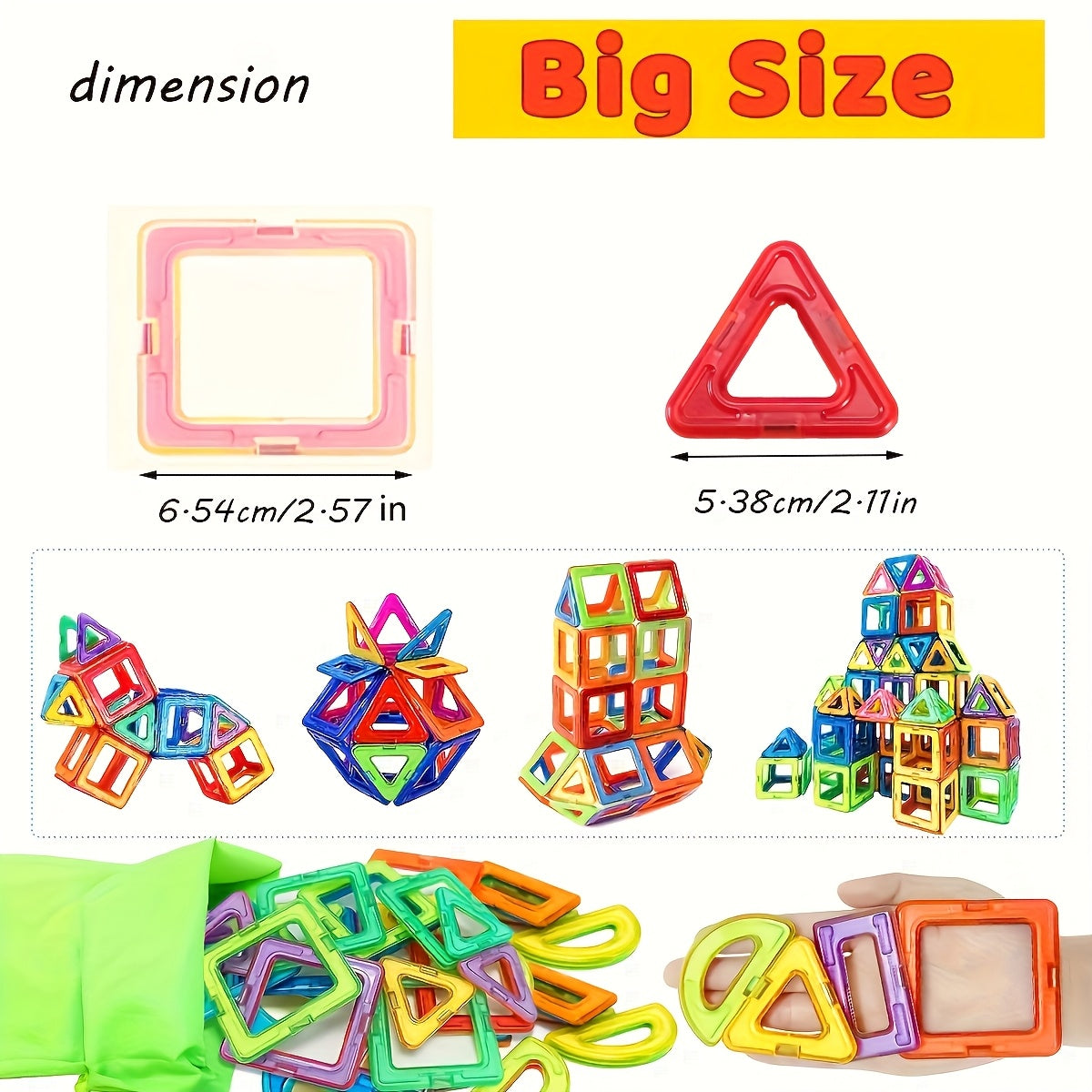 39pcs Magnetic Building Blocks Toy Architecture Game Educational 3D Teaching