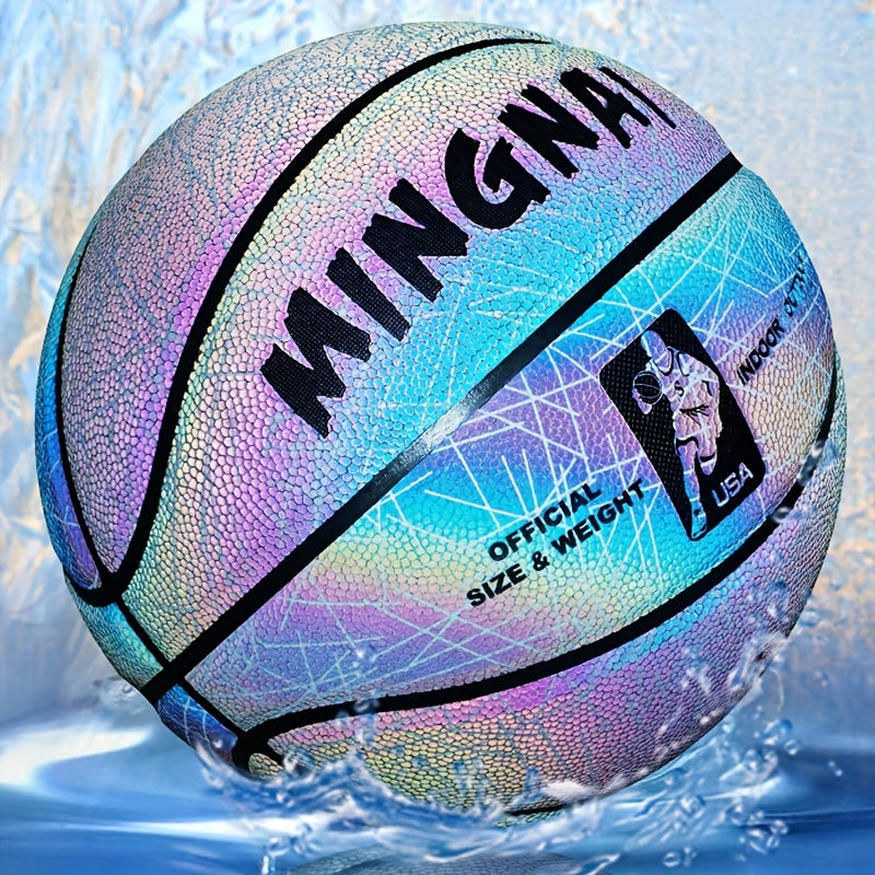 Reflective Basketball for Night Games Glows in Dark