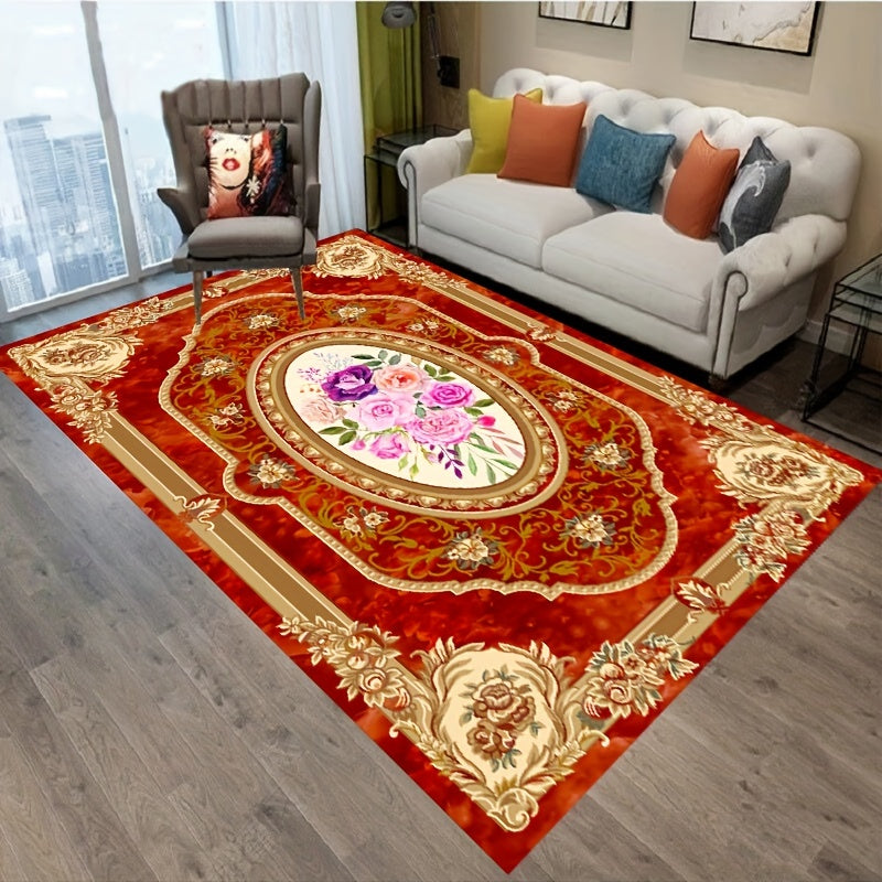 Boho Anti Fatigue Kitchen Vintage Absorbent Non Slip Rugs Flower Floor Mat