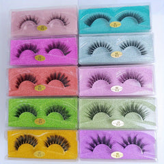 100 Pairs 3D Mink Lashes in Glitter Box