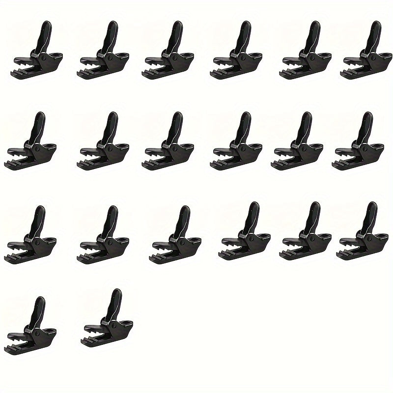 20pcs Outdoor Tents Mini Crocodile Clip Windproof Rope Fixed Clip