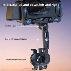 360 Degree Car Rearview Mirror Mobile Phone Bracket Rotatable