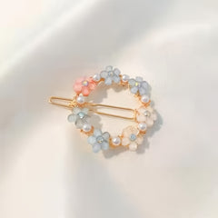 4pcs Rhinestone Flower Hair Clips Decorative Hair Accessories