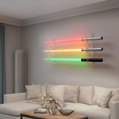 2pcs Wall Mounted Sword Racks Acrylic Display Brackets for Swords Light Saber