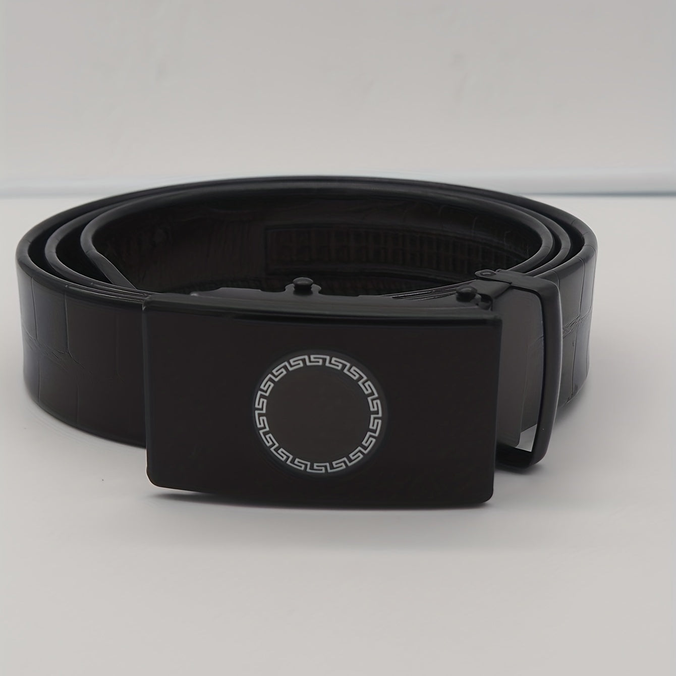 Men's Circle Pattern PU Business Casual Belt