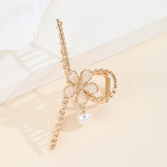 Flower Pearl Hair Claw Metal Hair Clip Strong Nonslip Hair Accessories