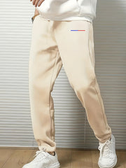 Colorful Line Print Men's Drawstring Sweatpants Casual Jogger Pants