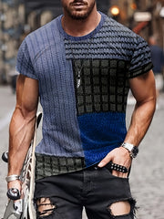 Vintage Style Printed T shirt Men's Casual Street Style Tee Shirt