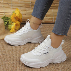 Women's Mesh Running Shoes Lightweight Chunky Sneakers Soft Sole Shockproof