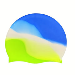 Soft Elastic Silicone Swimming Cap Waterproof for Bathing Pool