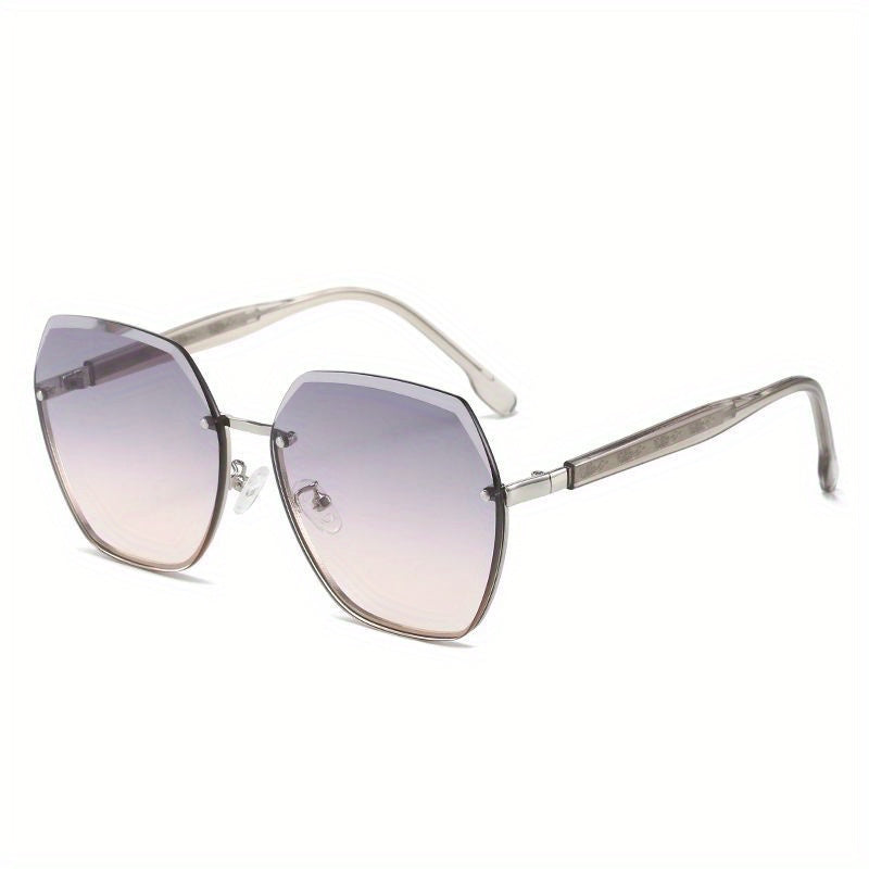 Men's Vintage Rimless Polarized Sunglasses UV Protection