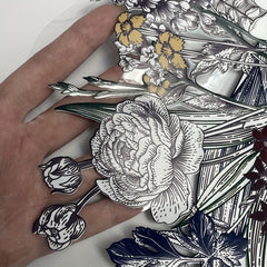 Christmas Decorative Glass Sticker Cartoon Flower Static Sticker