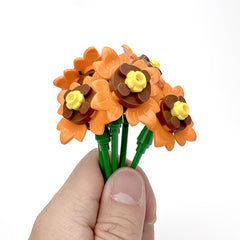 5pcs Building Block Sunflower Bouquet Toy for Parent Child DIY