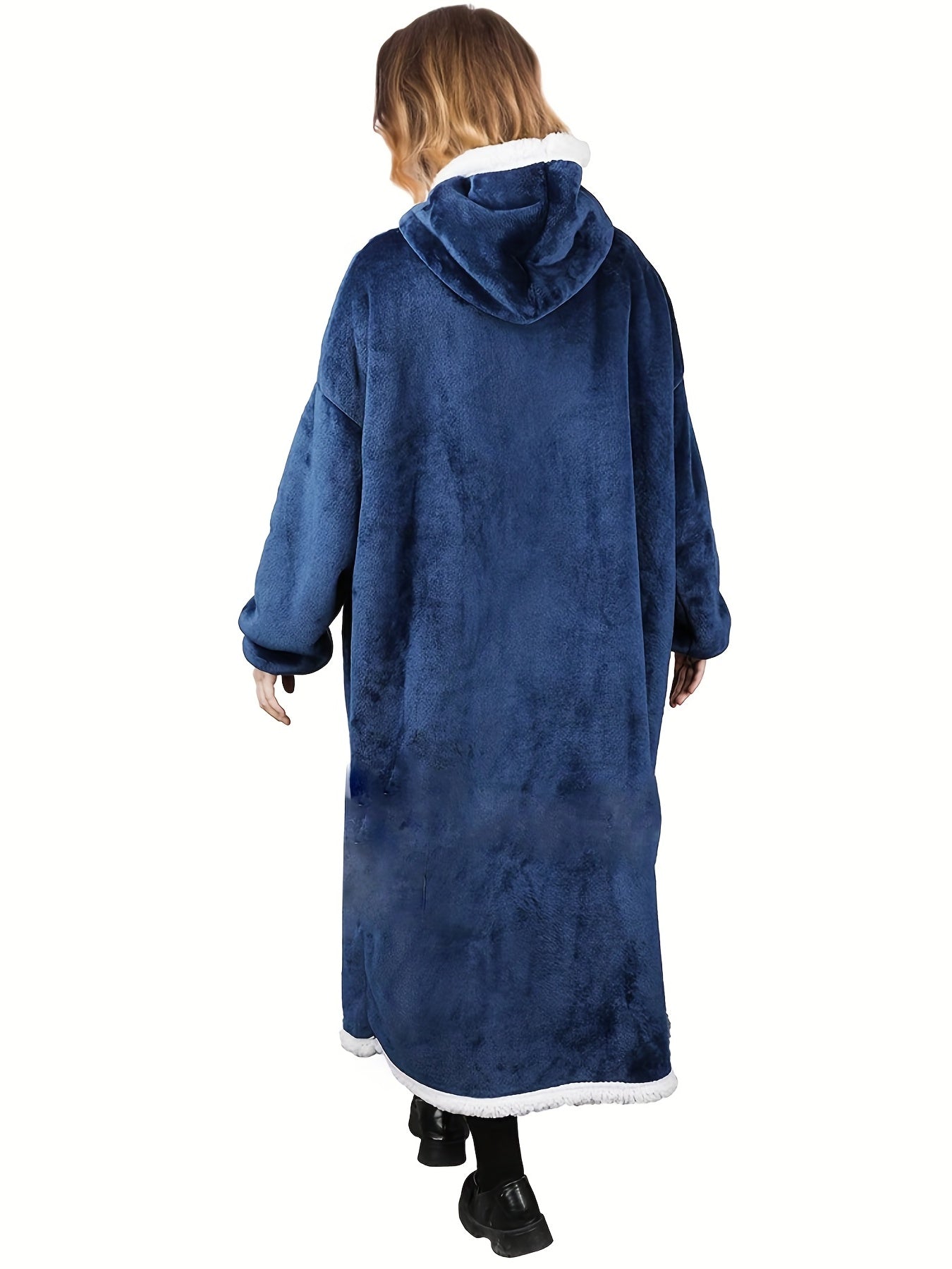 Plush Hooded Night Robe Warm & Comfy Women's Sleepwear