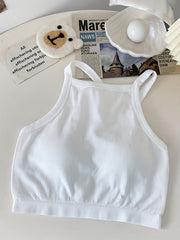 Camisole Halter Top With Chest Pads for Teens 13-20 Years