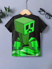 Kids 3D Print Building Block Street Wear Tee