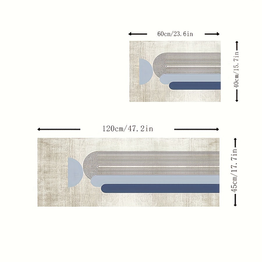 Light Runner Rug Grey Washable Carpet Delicate Hemming Floor Mat