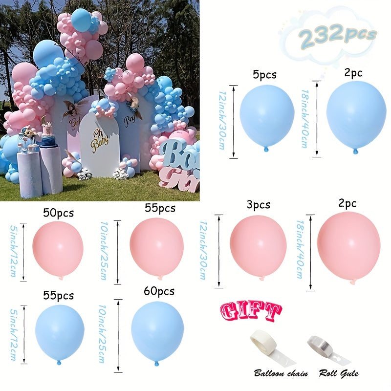 232pcs Macaron Balloon Garland Arch Kits