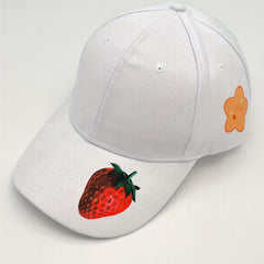 Strawberry Star Print Baseball Cap Lightweight Sun Hat