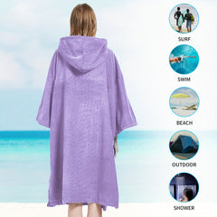 Microfiber Hooded Towel Soft Beach Wrap with Pocket