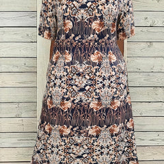 Boho Dress Women's Allover Print Short Sleeve Dress With Pockets