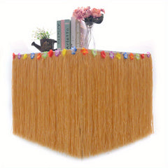 Hawaiian Table Skirt Party Supplies - Disposable Table Skirt for Home Picnic