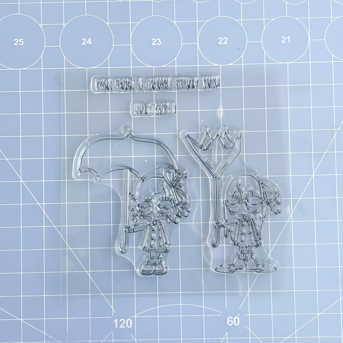 Girls Cartoon Clear Stamp for Card Making and Scrapbooking