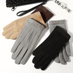 Winter Warm Suede Touch Screen Driving Glove Men Women