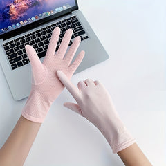 Solid Ice Gloves Thin Quick Drying Sunscreen UV Protection Gloves