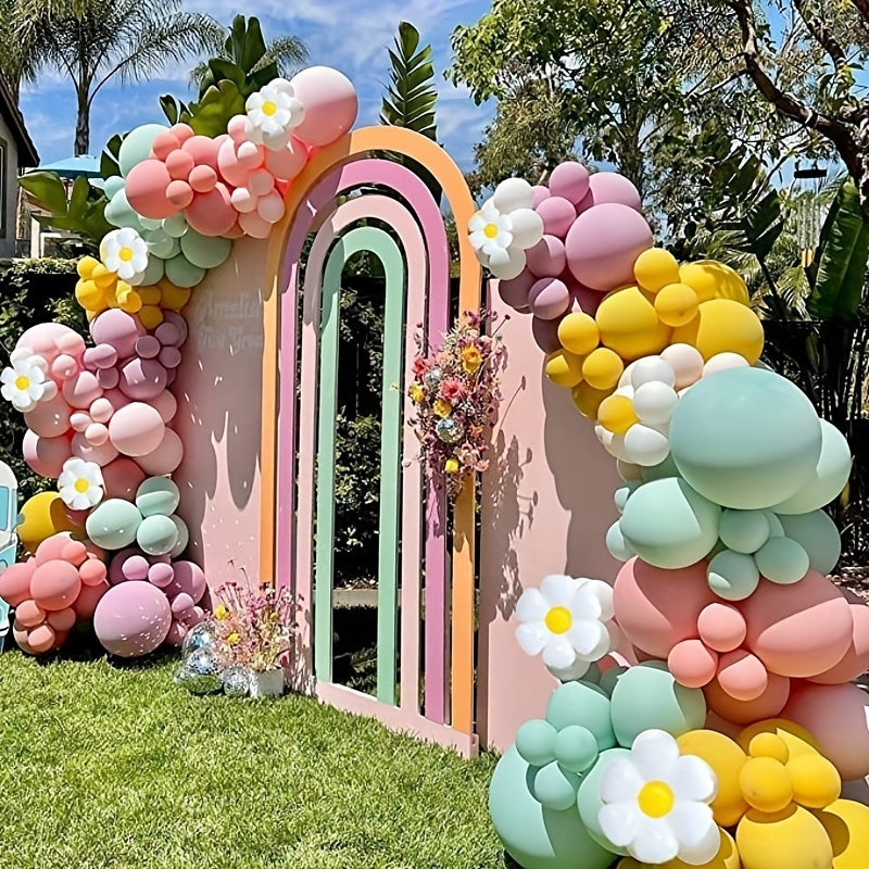 140Pcs Daisy Balloon Garland Arch Kit Flower Theme Party Decoration