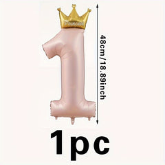 Pink Princess Or Prince Aluminum Foil Balloon Birthday Party Decoration