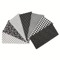 7pcs Patchwork Cloth Set Cotton Floral Plaid Polka Dot Fabric Diy Cotton Cloth