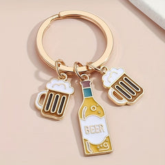 Beer Cup Pendant Keychain Christmas Party Halloween Holiday Gift