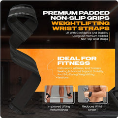 Neoprene Lifting Wrist Straps for Weightlifting Powerlifting