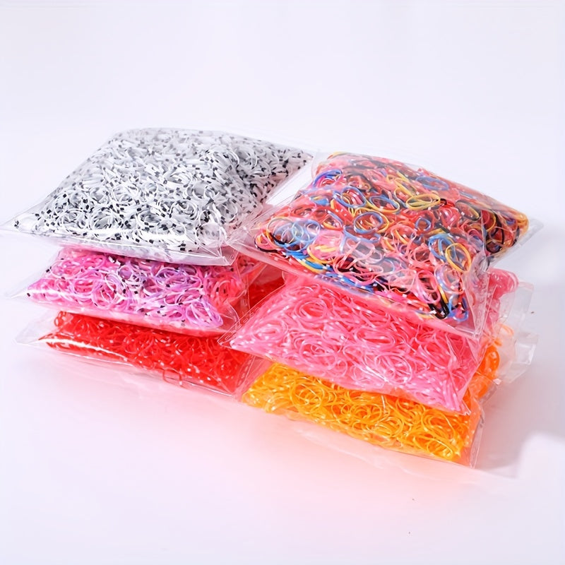 1000pcs Girls Mini Elastic Hair Ties Set Holiday Gift