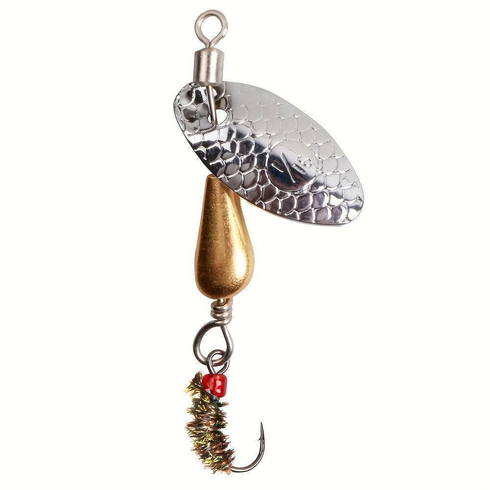 Rotating Sequin Fishing Lure Okin Fly Hook Eccentric Pendant 2 7g