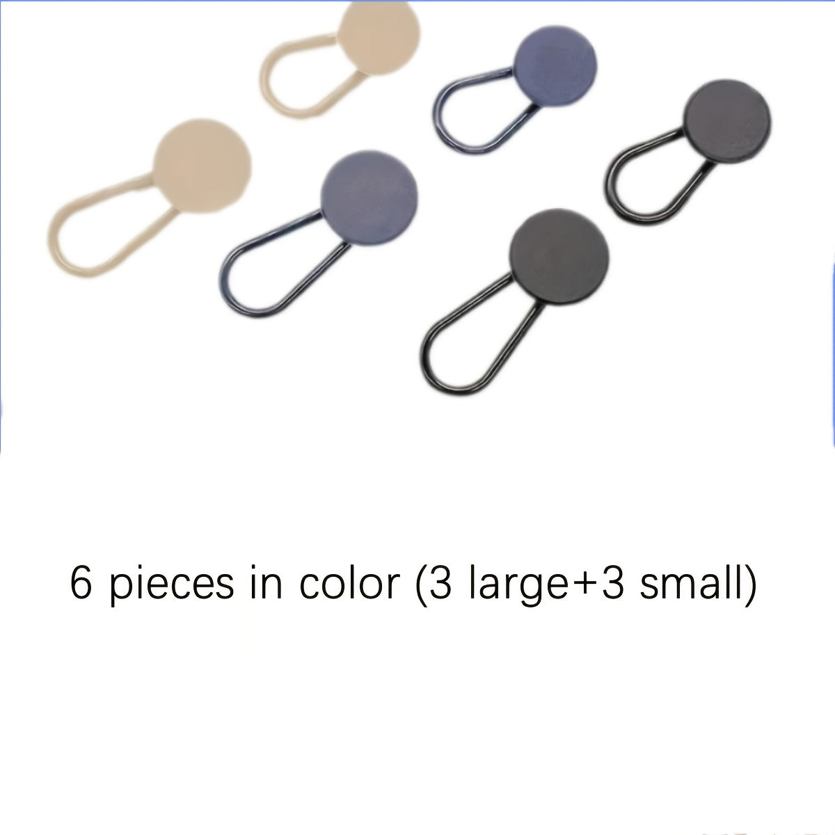 6pcs Adjustable Waist Button Extenders No Sew Detachable Jeans Pants Fasteners