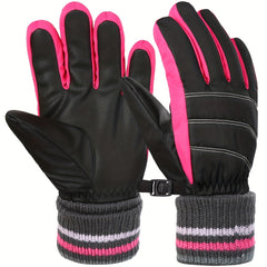 Kids Ski Gloves Cold Weather Tear-resistant Outdoor Sports Gloves