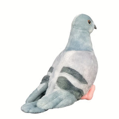 Soft Plush Pigeon Toy Lifelike Stuffed Animal Grey Plumage Gift D