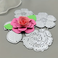 3D Flower Metal Cutting Dies Rose Flower Die Cuts Stencil for Card Making